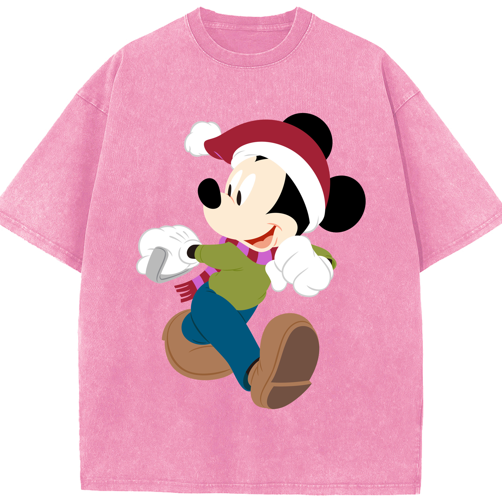 （画像用） ミッキーマウス Mickey Mouse 綿100% ヴィンテージ風 半袖Tシャツ（フロントプリント）
